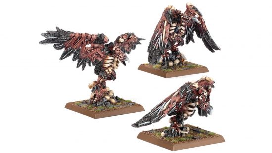 Warhammer Tomb Kings The Old World guide - Games Workshop image showing three Carrion models