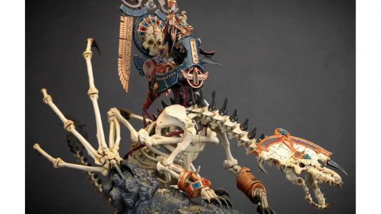 Warhammer Tomb Kings The Old World guide - Games Workshop image showing the new Necrolith Bone Dragon model on a dark background