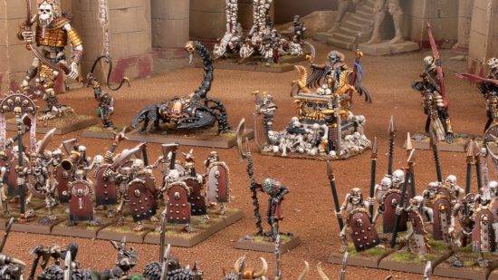 Warhammer Tomb Kings The Old World guide - Games Workshop image showing several Tomb Kings elite units including a Casket of Souls