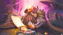 Wizards of the Coast art of a dwarf Cleric healing an elf
