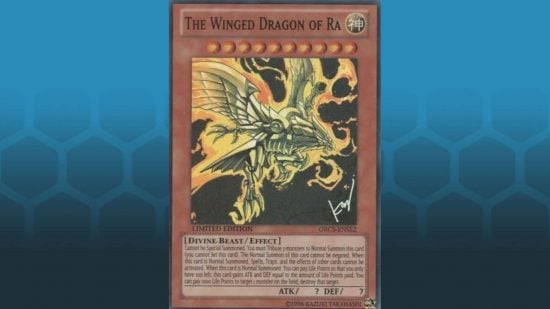 Yugioh Egyptian God card - Winged Dragon of Ra