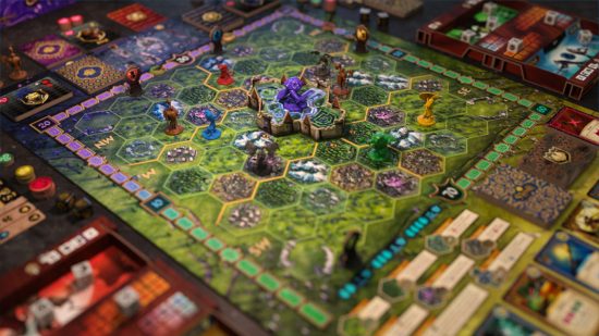 The board game layout from the physical version of the Armello board game