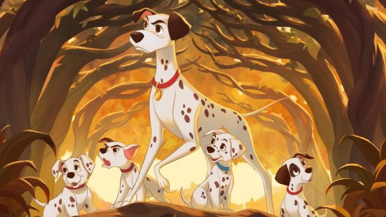 Disney Lorcana starter decks - Ravensburger art of Pongo and his dalmatian puppies