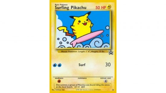 Best Pikachu Pokemon cards guide - full card image of Surfing Pikachu
