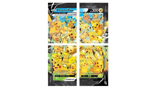 Best Pikachu Pokemon cards guide - full card image of all four Pikachu Union cards together