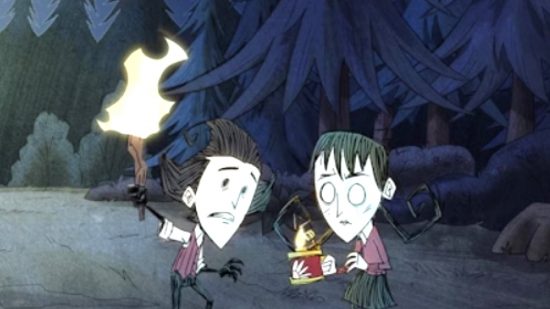Dont Starve art showing two characters together