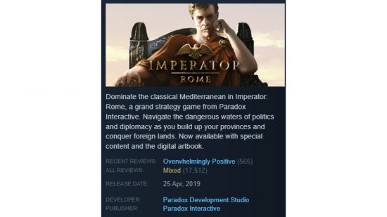 Imperator Rome - Steam reviews