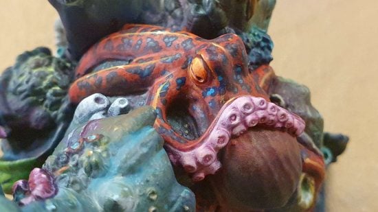 Kings of War octopus on a Coral Golem detail