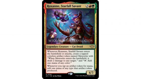 The MTG Thunder Junction card Roxanne Starfall Savant