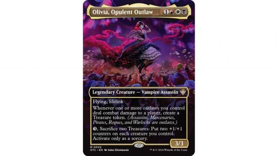 The MTG Thunder Junction Commander card Olivia, Opulent Outlaw