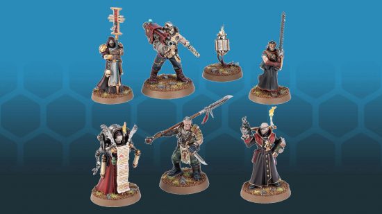 Warhammer 40k conference - a varied party of Inquisitorial acolytes