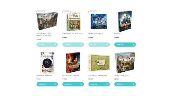 A selection of Asmodee family board games