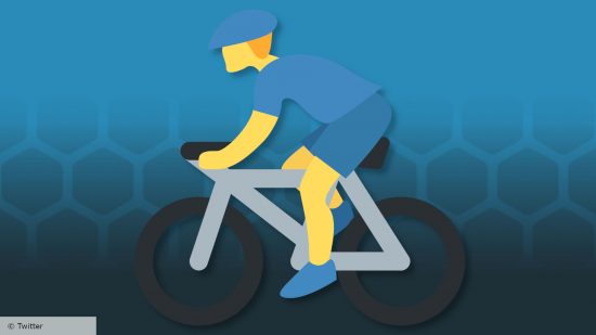 Charades ideas - Twitter emoji art of a cyclist