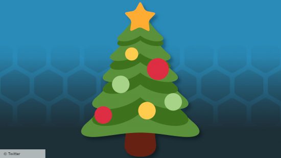 Charades ideas - Twitter emoji art of a Christmas Tree