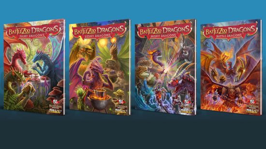 Battlezoo Dragons DnD books by Roll For Combat
