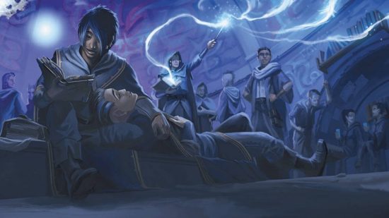 DnD dying - Wizards of the Coast art of a healing spell being cast