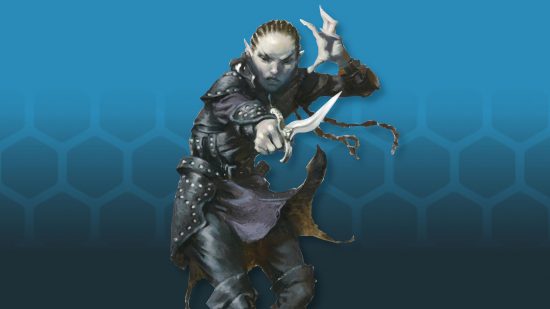 Wizards of the Coast art of a Shadar-kai 5e, one of the DnD races