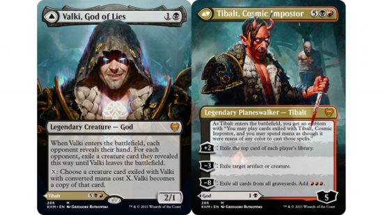 The MTG card Valki God of Lies/Tibalt Cosmic Imposter