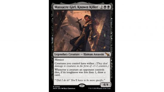 The MTG card Massacre Girl Known Killer