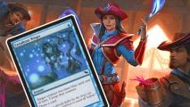 MTG card Cerulean Wisps, and Wizards of the Coast art of Stella Lee, Wild Card