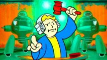 Wizards of the Coast art of Fallout's Vault Boy, as seen in the sold out 2024 MTG Secret Lairs