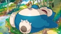 Pokemon TCG art showing Snorlax snoozing