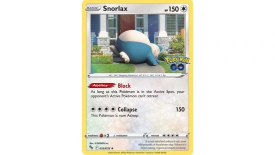 Pokemon TCG card Snorlax