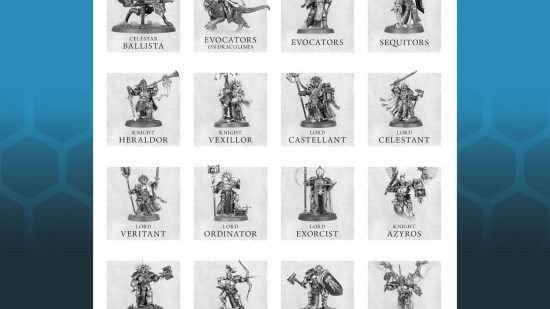 A selection of the Age of Sigmar Stormcast Eternals being removed from the range by Games Workshop