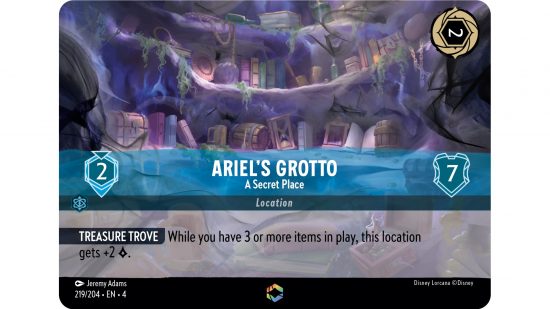 Disney Lorcana Enchanted card from Ursulas Return: Ariel's Grotto