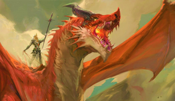 DnD Legendary actions 5e - Wizards of the Coast art of a knight riding a red dragon