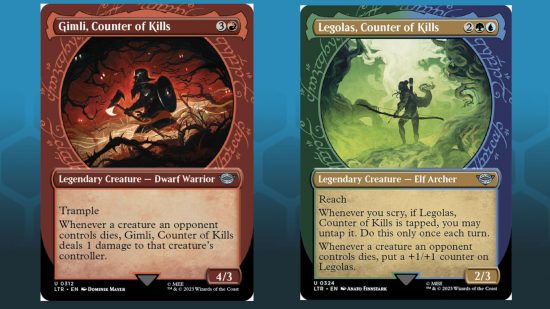 MTG cards Gimli and Legolas counter of kills