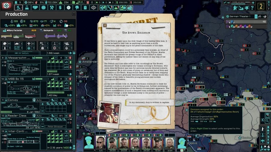 Hearts of Iron 4 Mod The New Order: Last Days of Europe events screen