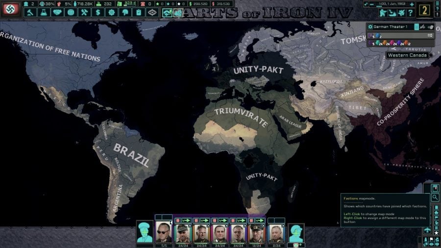 Hearts of Iron 4 Mod The New Order: Last Days of Europe world map screen