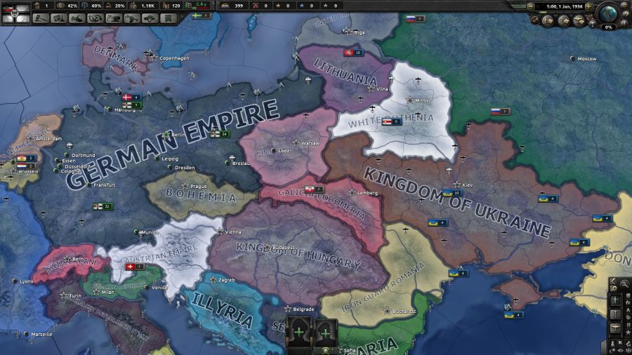 Kaiserreich: Still the best Hearts of Iron 4 Mod Europe map screen