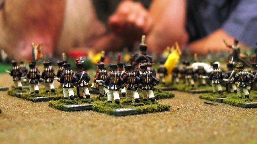 Scales in miniature wargaming photo showing 15mm napoleonette miniatures