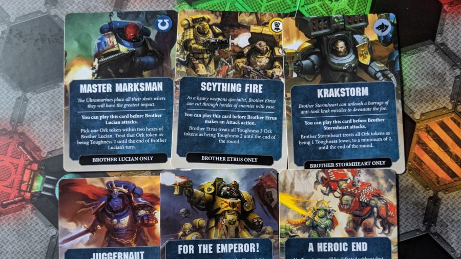 Space Marine Adventures: Rise of the Orks Review - supply cards