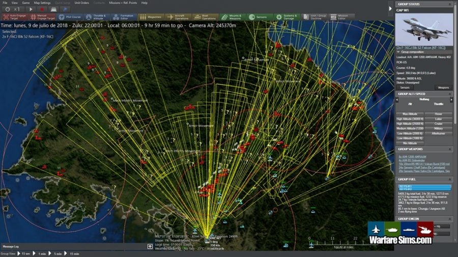 Command: Modern Operations review flight plans screen