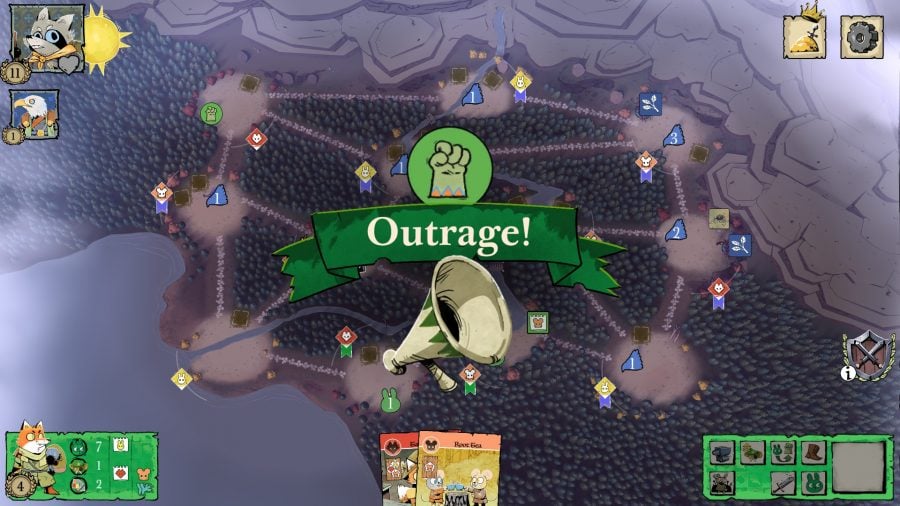 Root: Digital Edition Review gameplay outrage alert screen