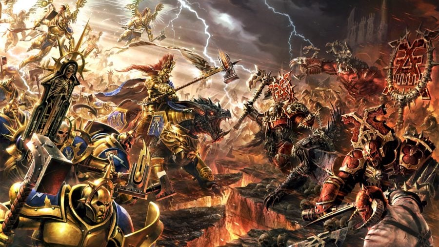 Best free miniature wargames rules Age of Sigmar image showing battle 