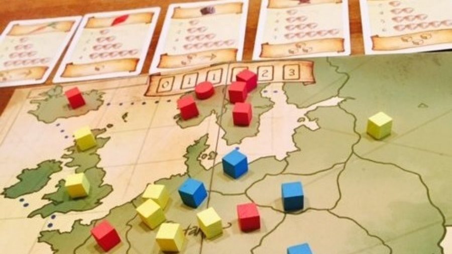 Best wargame gifts 2020 eight minute empire board and pieces photo via Red Raven games