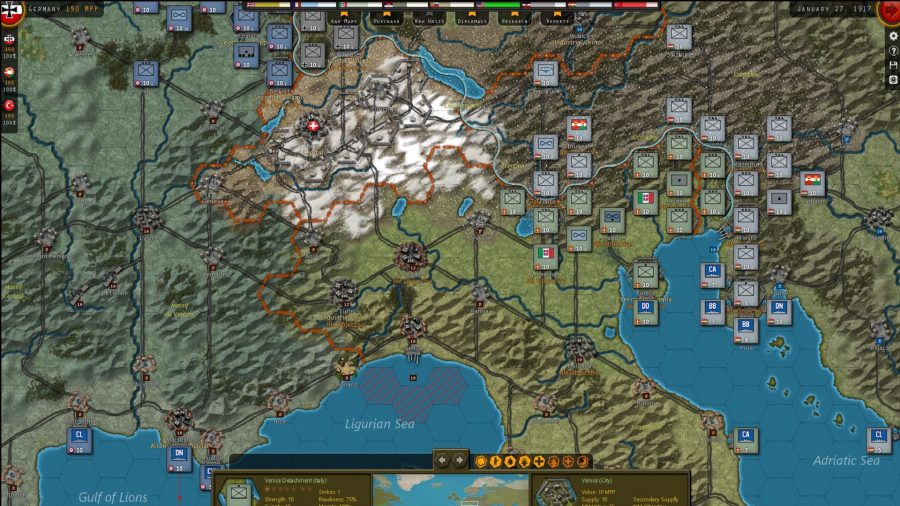 Italian and Austrian forces clash in the alps