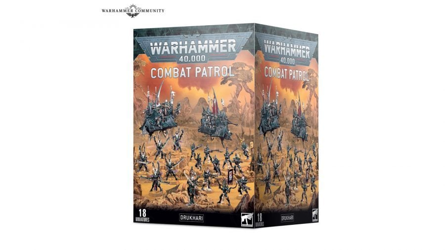 Warhammer 40K Combat Patrol Drukhari box mock up photo