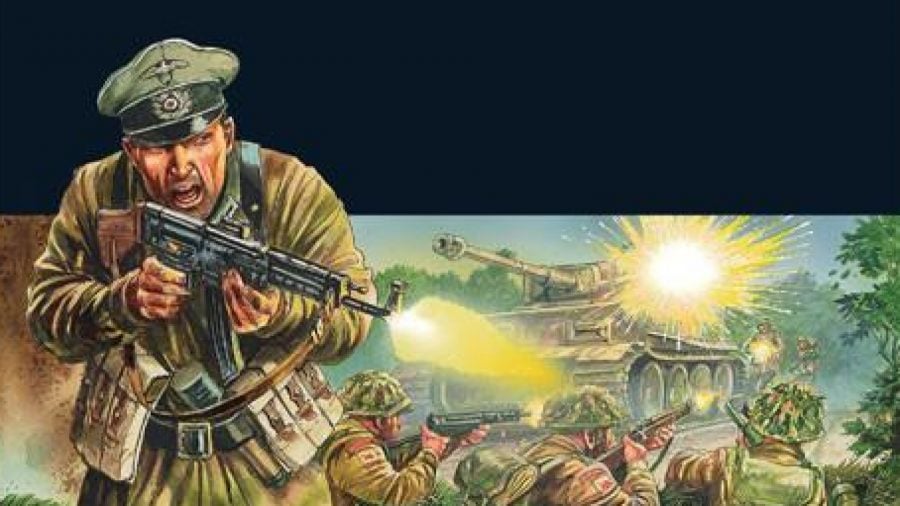 Best free miniature wargame rules Bolt action rulebook artwork showing a German soldier firing an automatic rifle