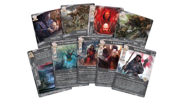 A selection of cards from Legend of the Five Rings