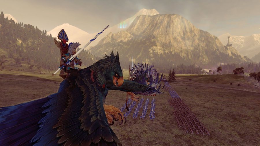 Total War Warhammer 2 high elves knights of tor gaval screenshot showing troops in battle