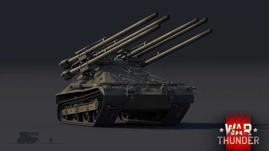 The M50 Ontos War Thunder tank set against a plain grey background