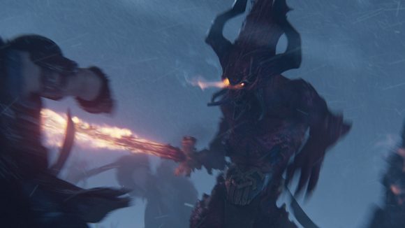 Chaos demon from warhammer total war 3 announcement trailer