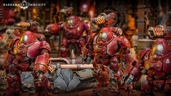 Photo of Adeptus Mechanicus Kastelan Robots models for Warhammer 40k