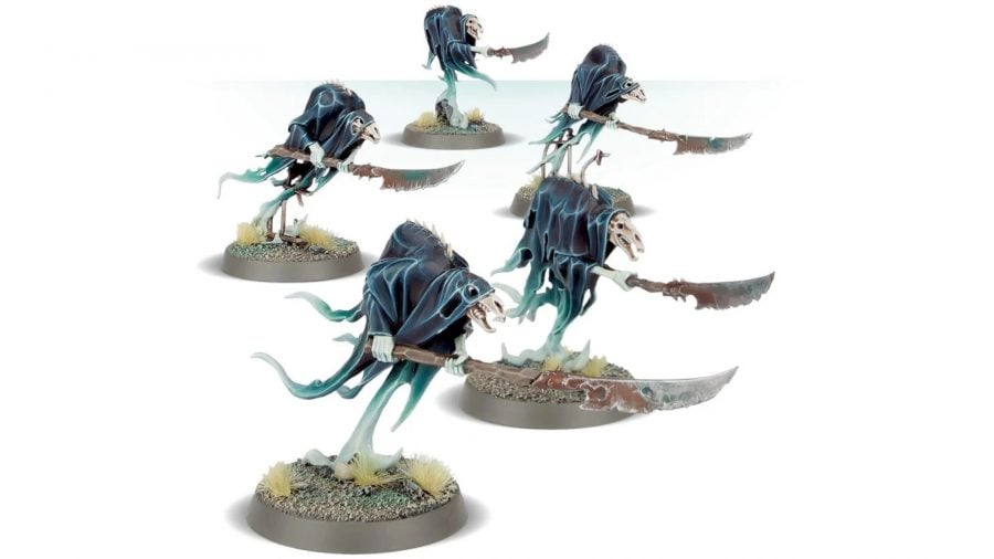 Photo of glaivewraith stalkers models for the Nighthaunt faction in Age of Sigmar
