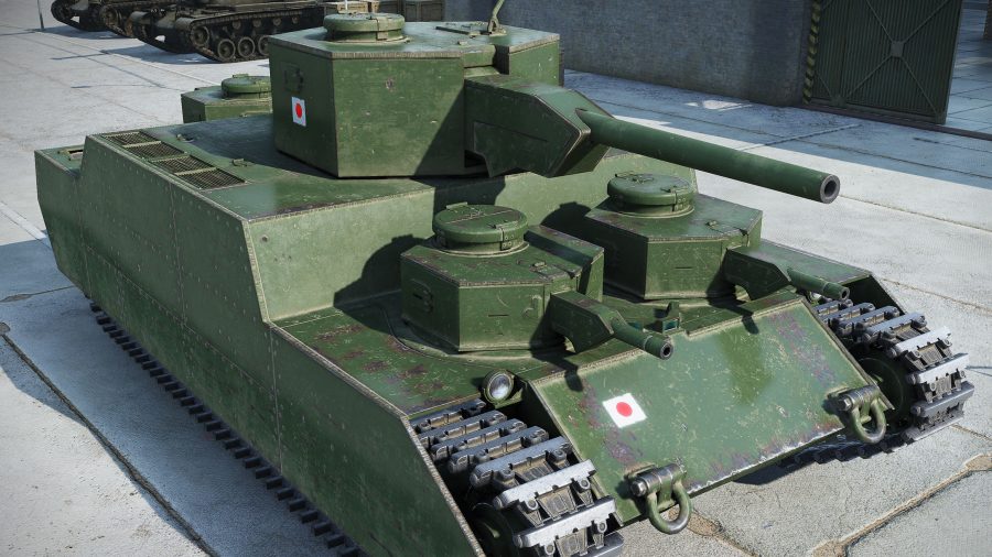 Угловатый зеленый японский танк OI, один из лучших танков в World of Tanks.